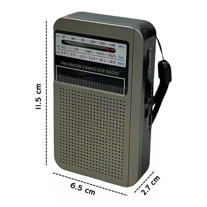 Radio AM/FM Portátil USB-C