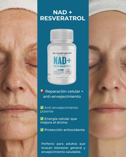 🧬 NAD+ Resveratrol™ Vidanova Suples - Longevidad Celular y Energía Real