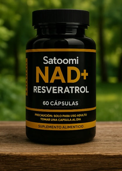 🧬 Resveratrol + NAD™ Satoomi  Salud celular, energía y longevidad en una sola cápsula 💊✨