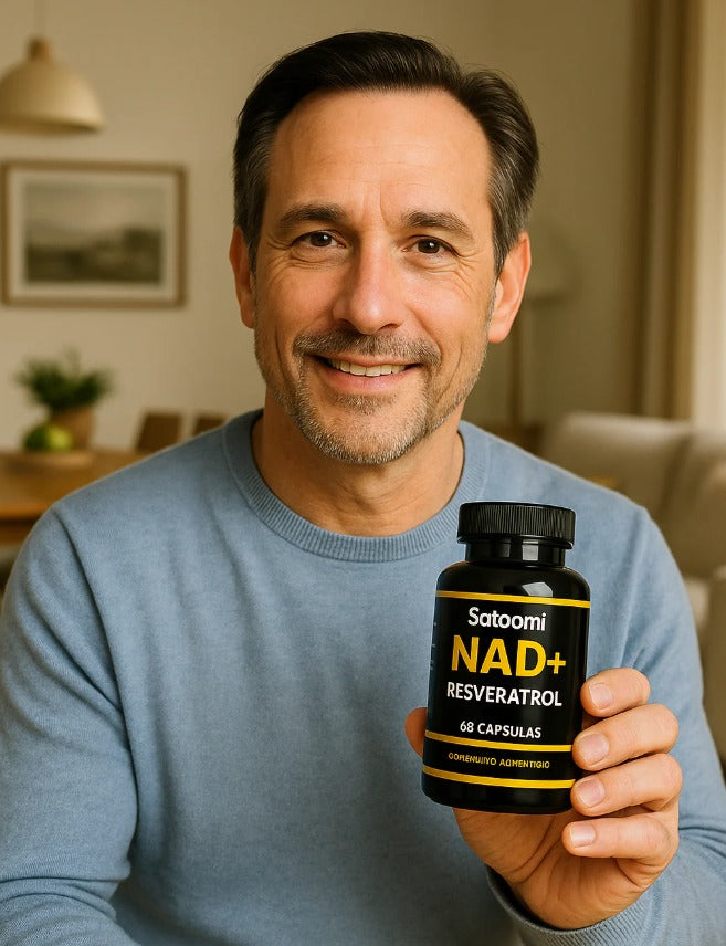 🧬 Resveratrol + NAD™ Satoomi  Salud celular, energía y longevidad en una sola cápsula 💊✨