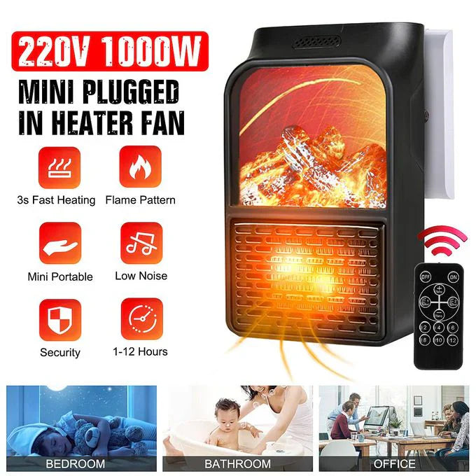 CALEFACTOR ELECTRICO PORTATIL FLAMA 1000W