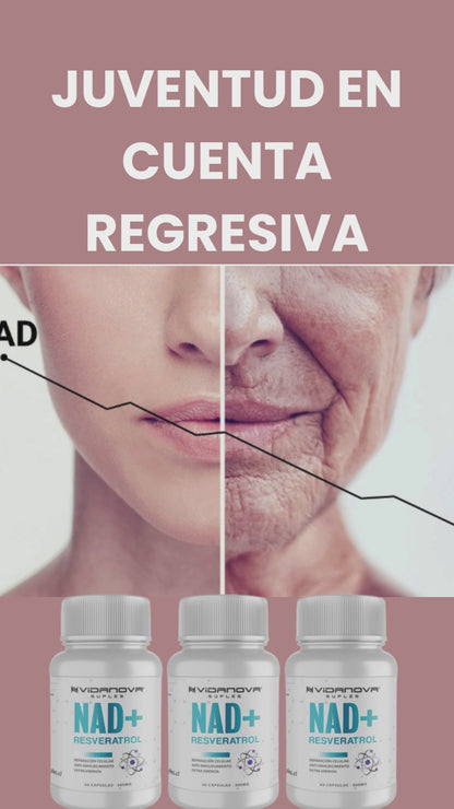 🧬 Recupera tu energía y juventud celular con NAD+ Resveratrol™