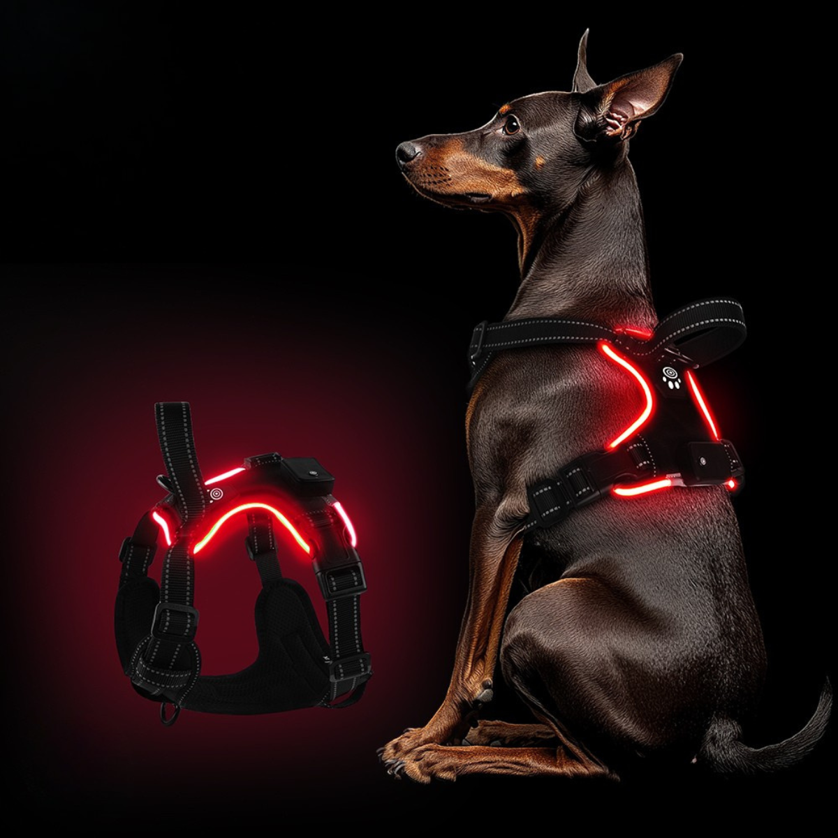 🐕 Arnés LED Antitirones Ergonómico